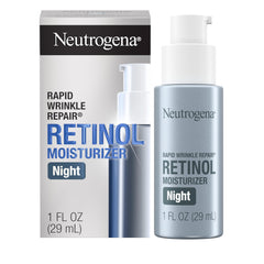 Neutrogena Rapid Wrinkle Repair night-cream bottle pump, hydrating and line-targeting