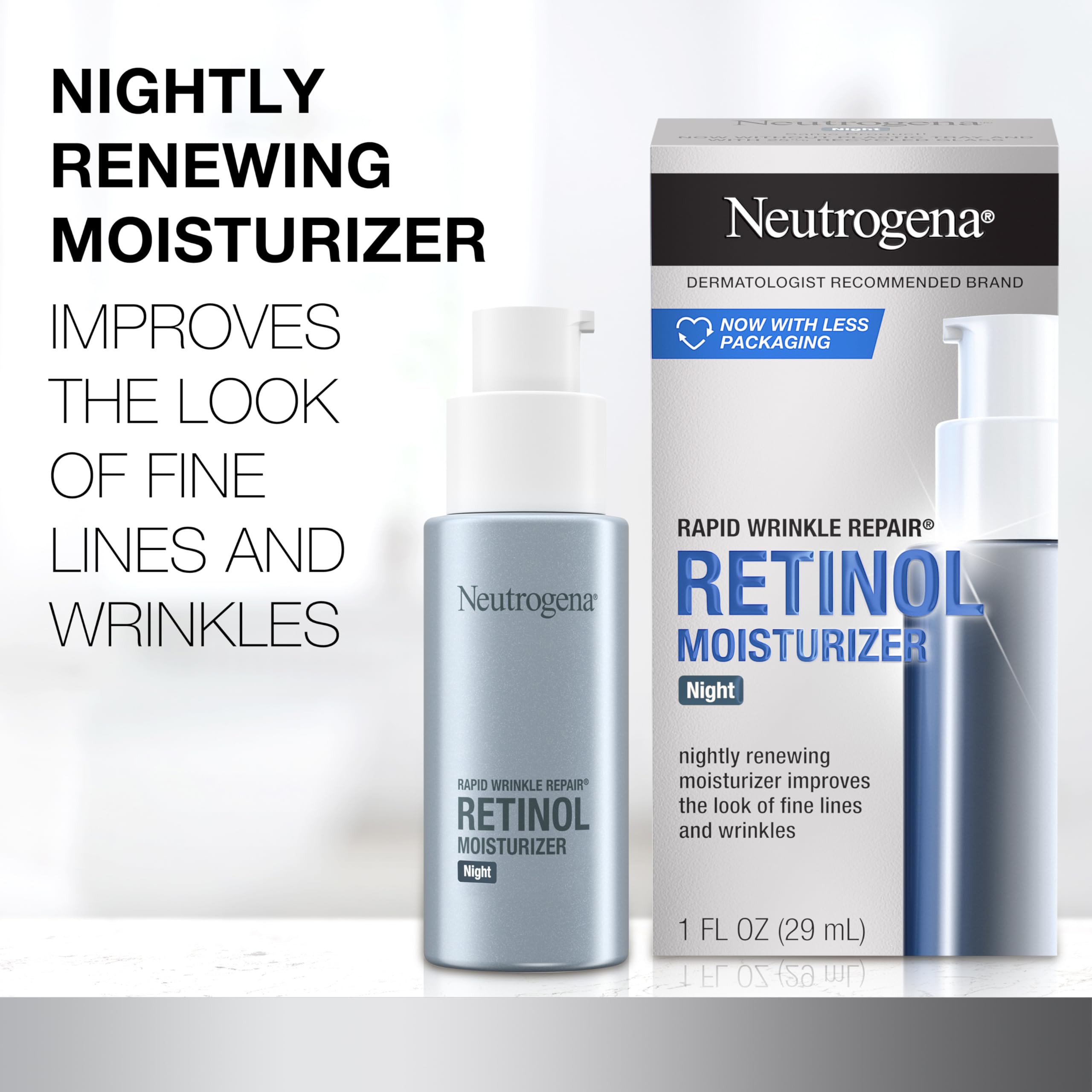 Neutrogena Rapid Wrinkle Repair hyaluronic-acid closeup, moisture-boosting focus