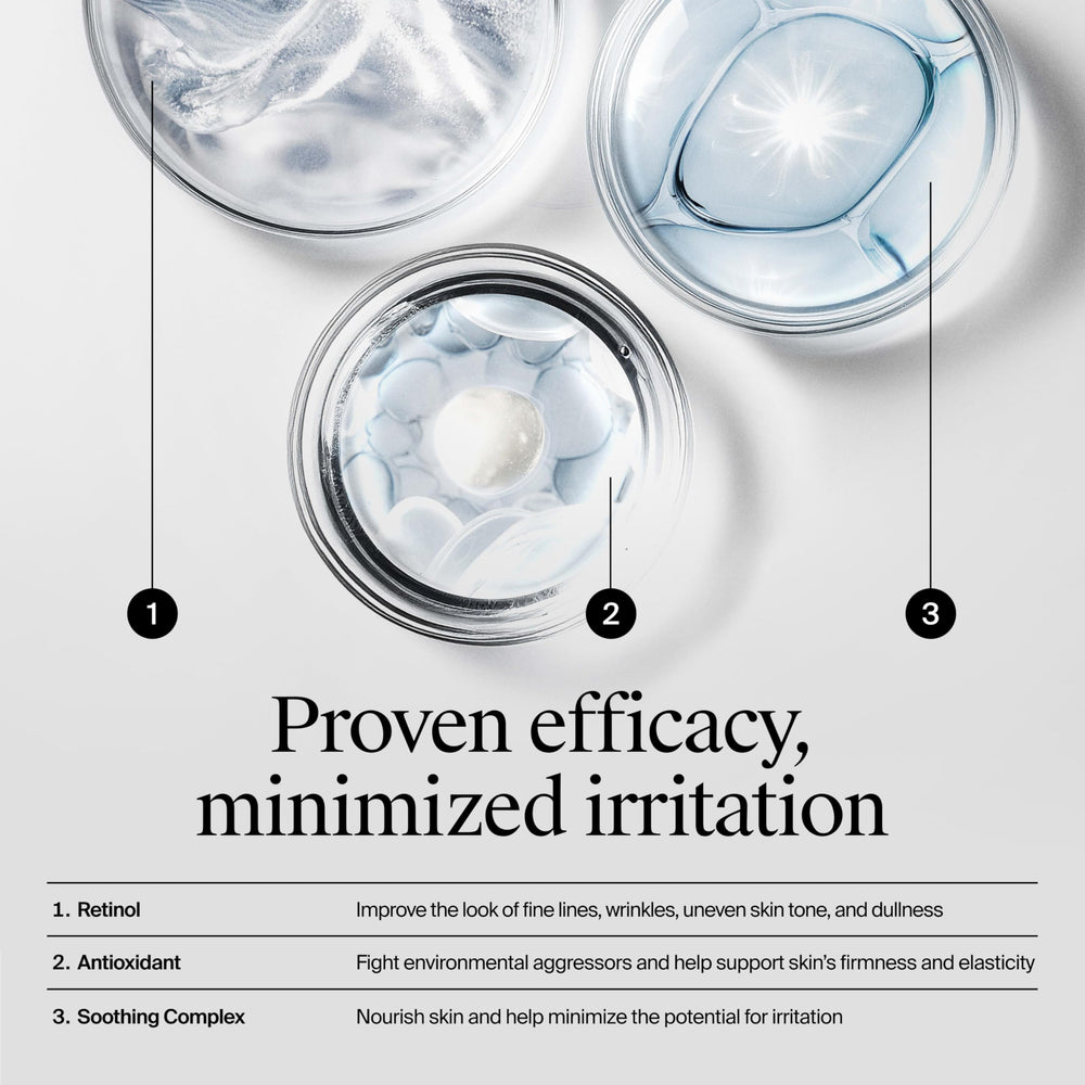 Neutrogena Rapid Wrinkle Repair serum applied to skin demonstrates quick absorption.