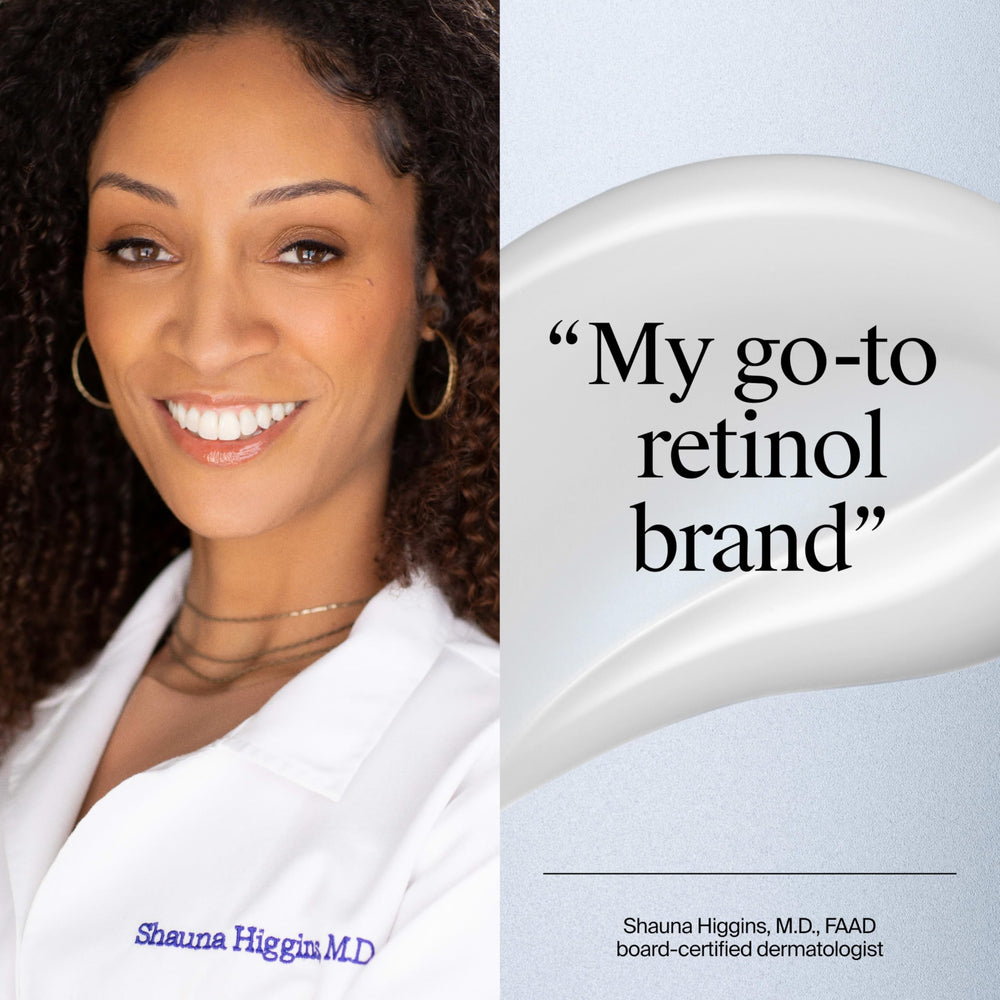 Neutrogena Rapid Wrinkle Repair serum before-and-after concept hints smoother texture.