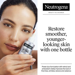 Neutrogena Rapid Wrinkle Repair serum dropper close-up highlighting retinol benefits.