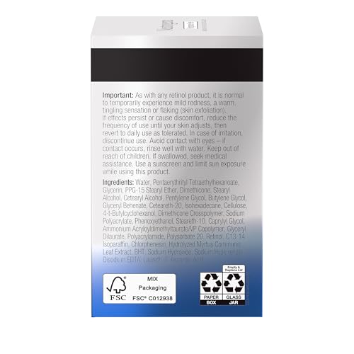 Neutrogena Retinol Pro+ Night Cream label zoom showing 1.7 oz jar.