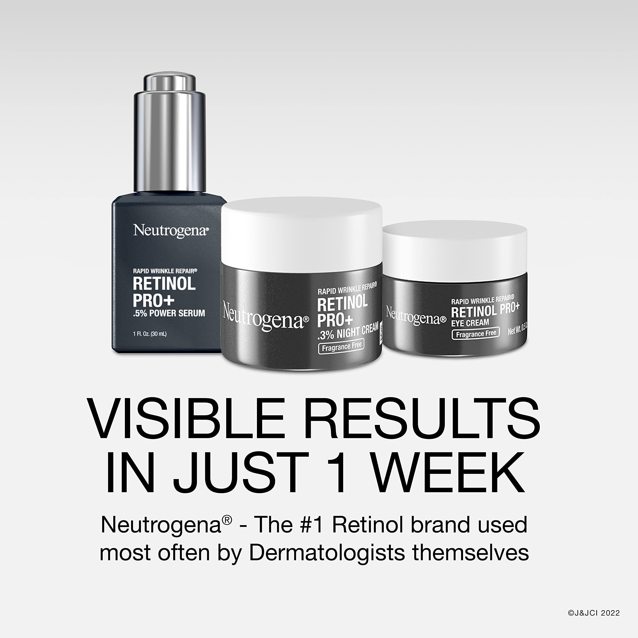 Neutrogena Retinol Pro+ Night Cream neck swatch showing potential firmer-looking skin.