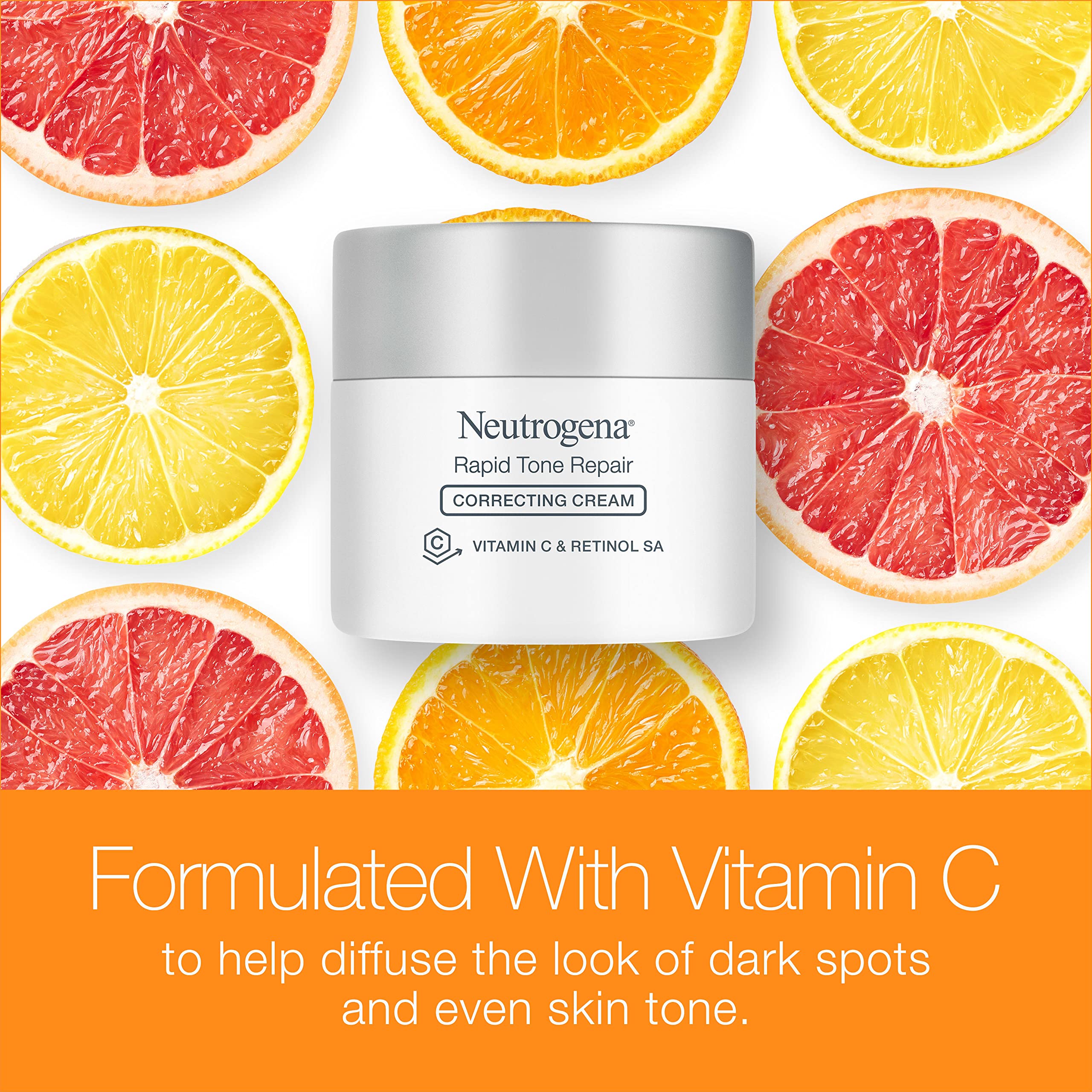 Neutrogena Retinol + Vitamin C Correcting Cream packaging highlights compact, eco-friendly carton convenience.