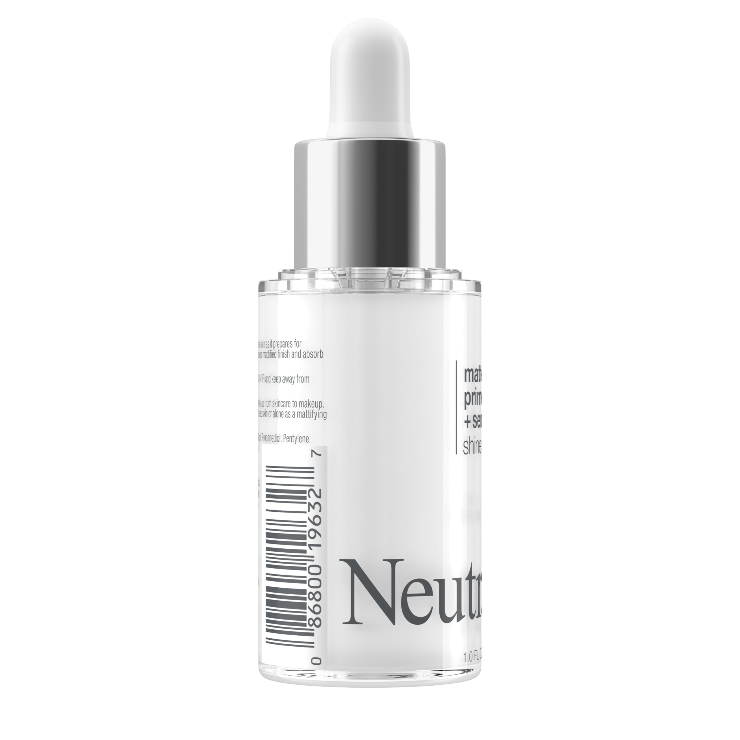 Neutrogena Shine Control Matte Booster pump-action close-up for easy, controlled dispensation.