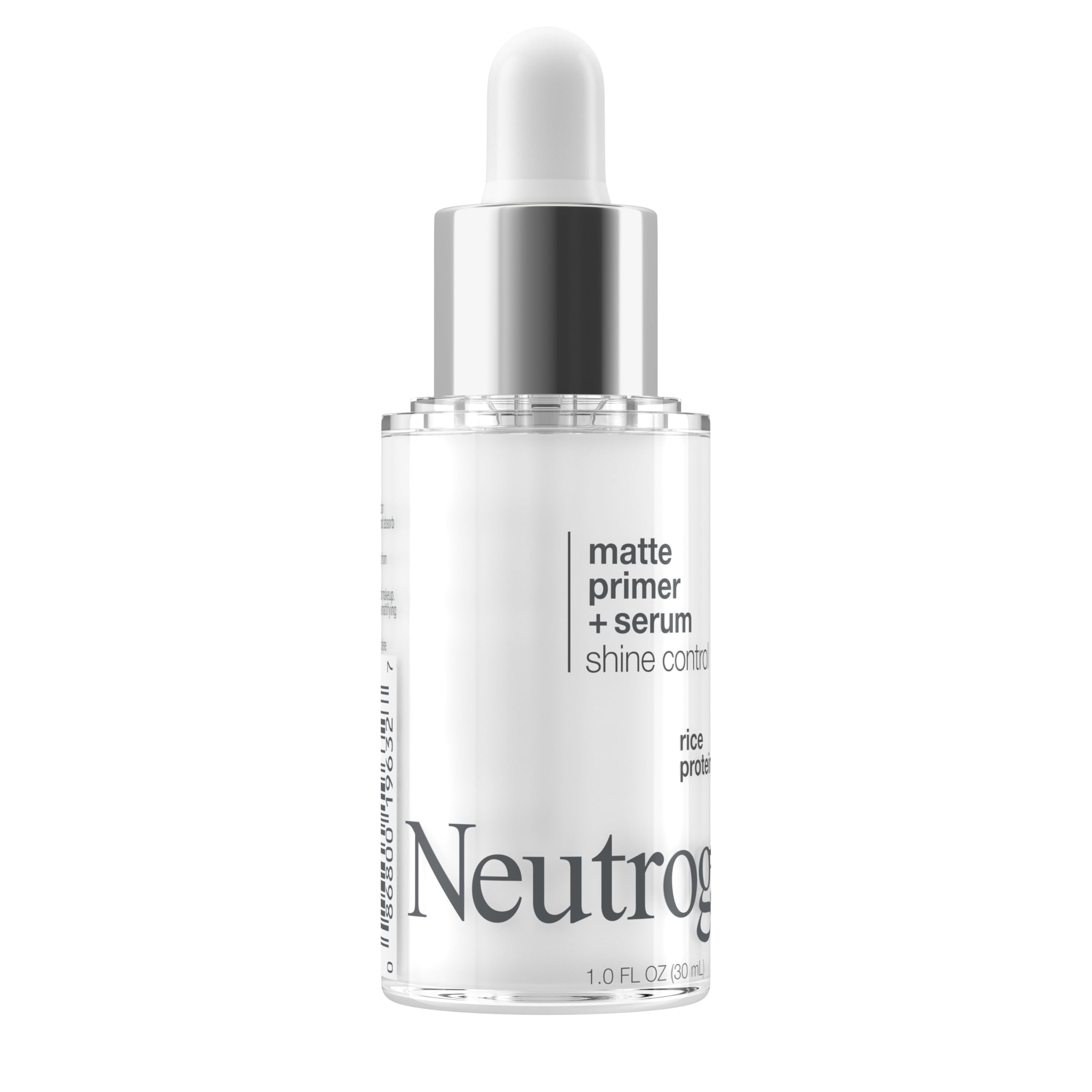 Neutrogena Shine Control Matte Booster rice-protein ingredient highlight for oil absorption.