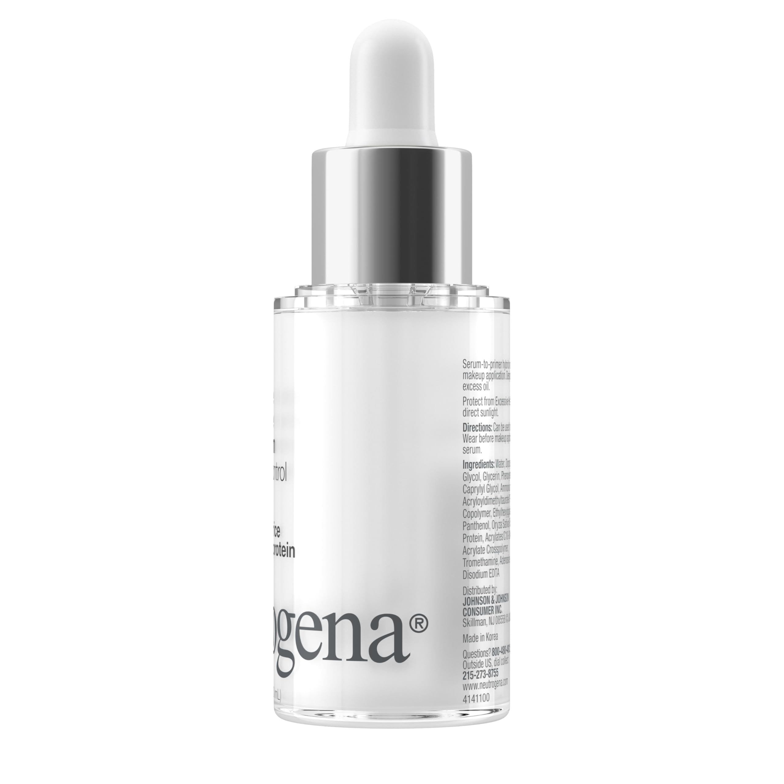 Neutrogena Shine Control Matte Booster sealed tube label showcasing product details.