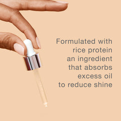 Neutrogena Shine Control Matte Booster serum application swirl demonstrates smooth skin prep.