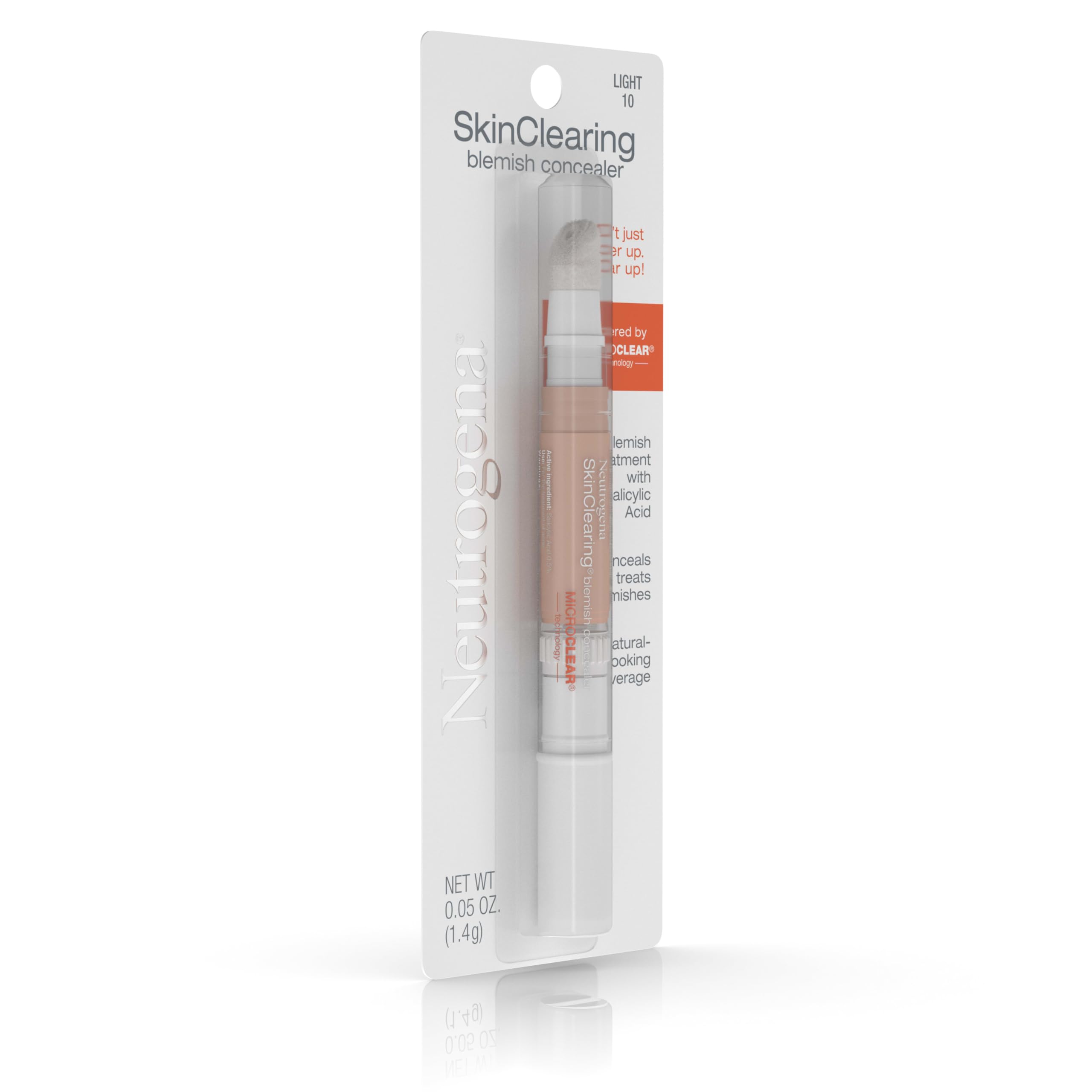 Neutrogena SkinClearing concealer cap closeup highlights portable acne support