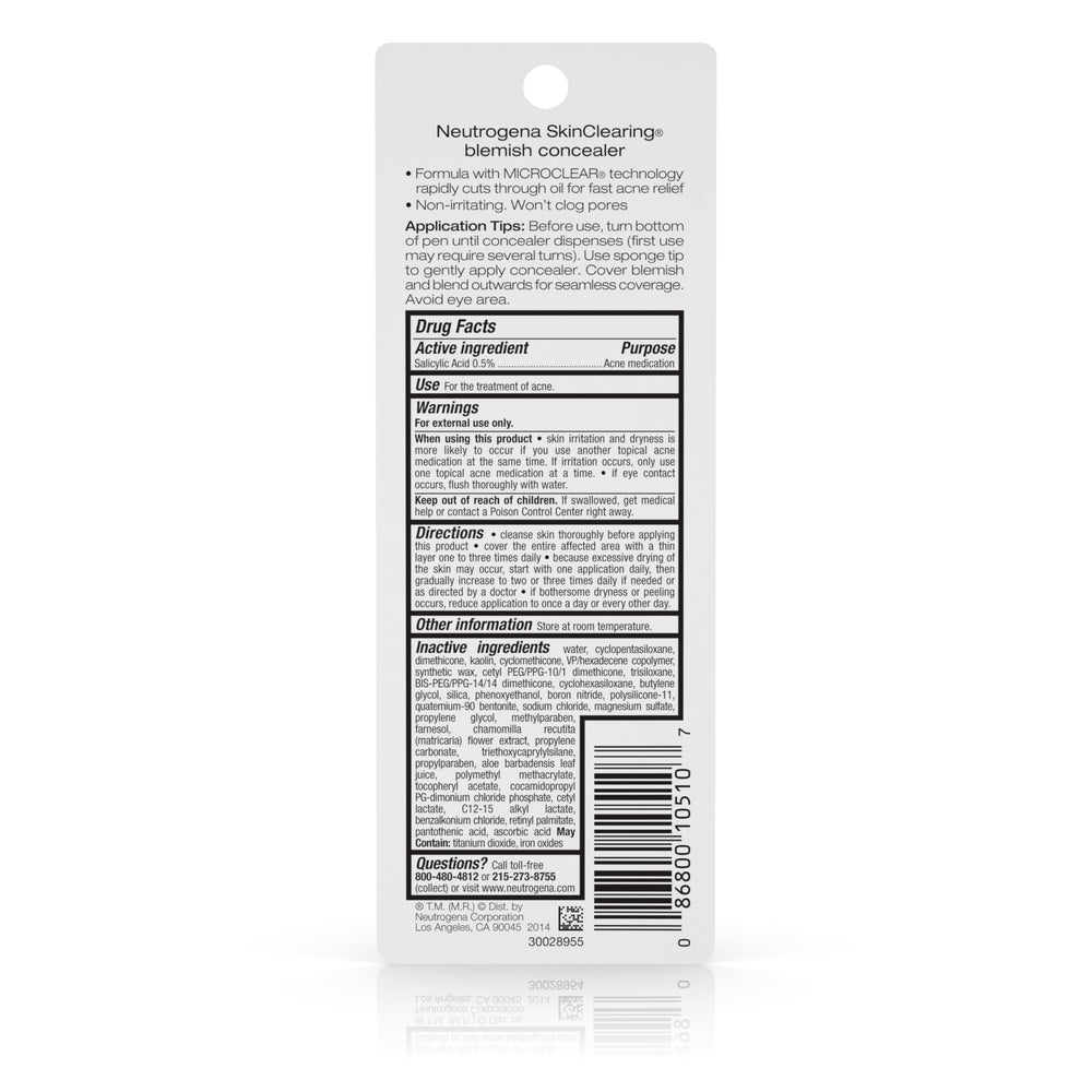 Neutrogena SkinClearing Blemish Concealer tiny patch for quick touch-ups