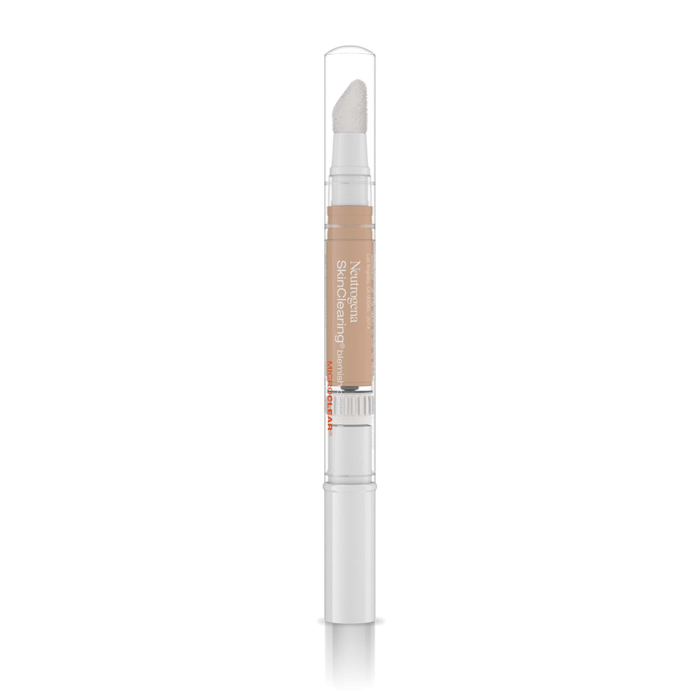 Neutrogena SkinClearing concealer swatches show natural finish and acne care
