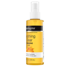 Neutrogena Soothing Clear Turmeric Mist bottle front demonstrates compact, on-the-go hydration.