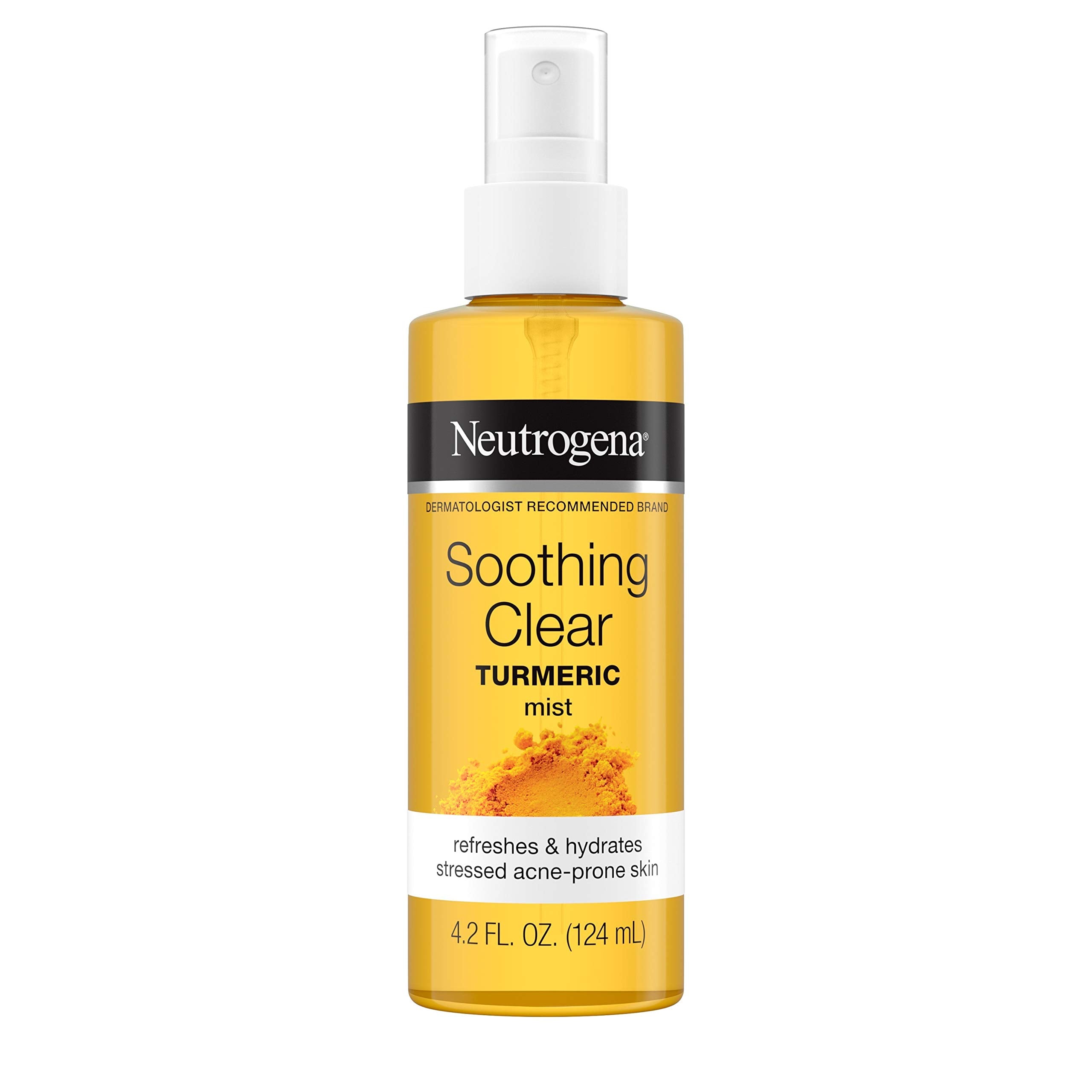 Neutrogena Soothing Clear Turmeric Mist packaging shown for oil-free hydration.