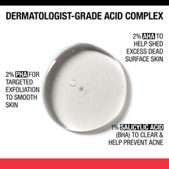 Neutrogena Stubborn Texture ingredients label highlights salicylic glycolic and PHA acid complex.