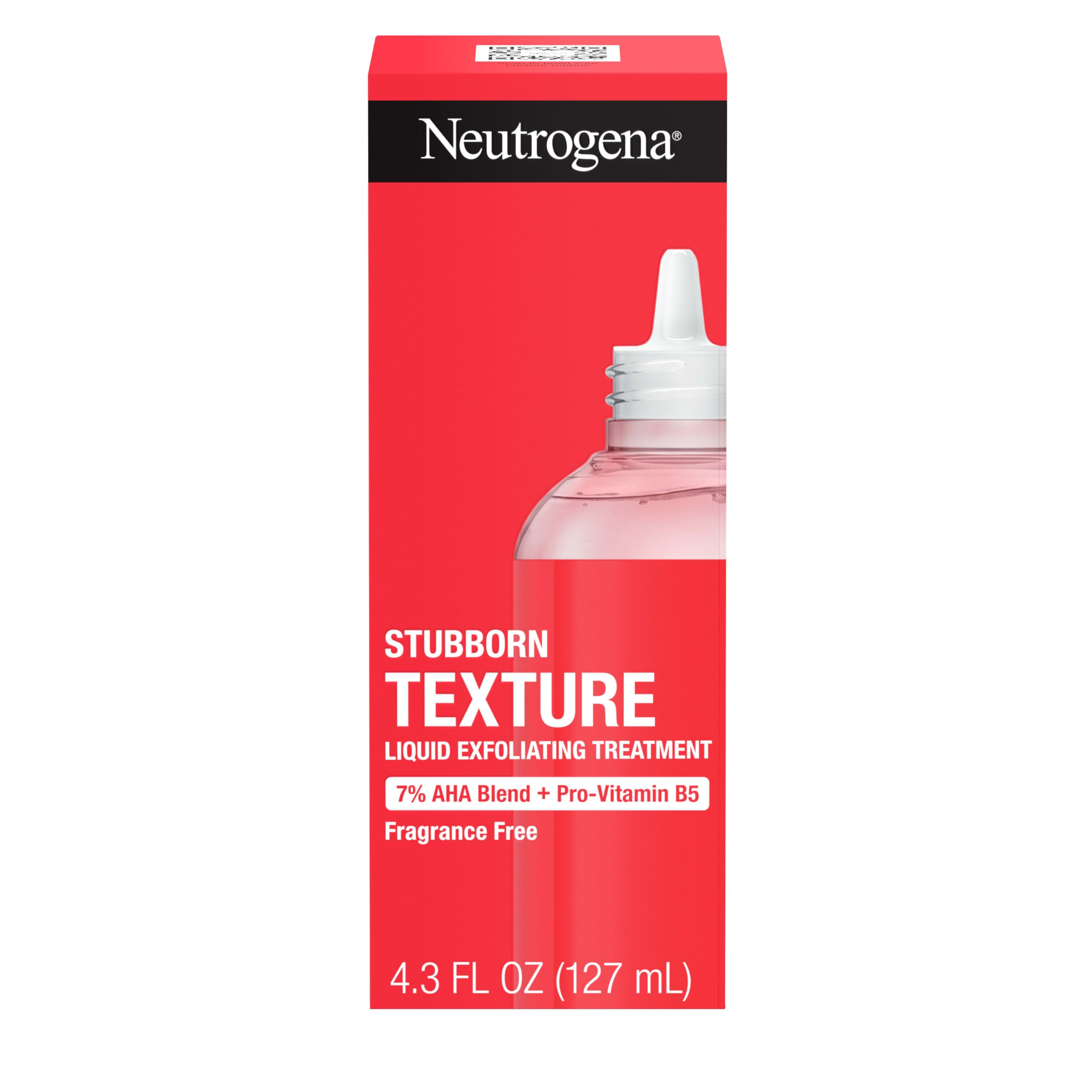 Neutrogena Stubborn Texture liquid exfoliant bottle for gentle exfoliation