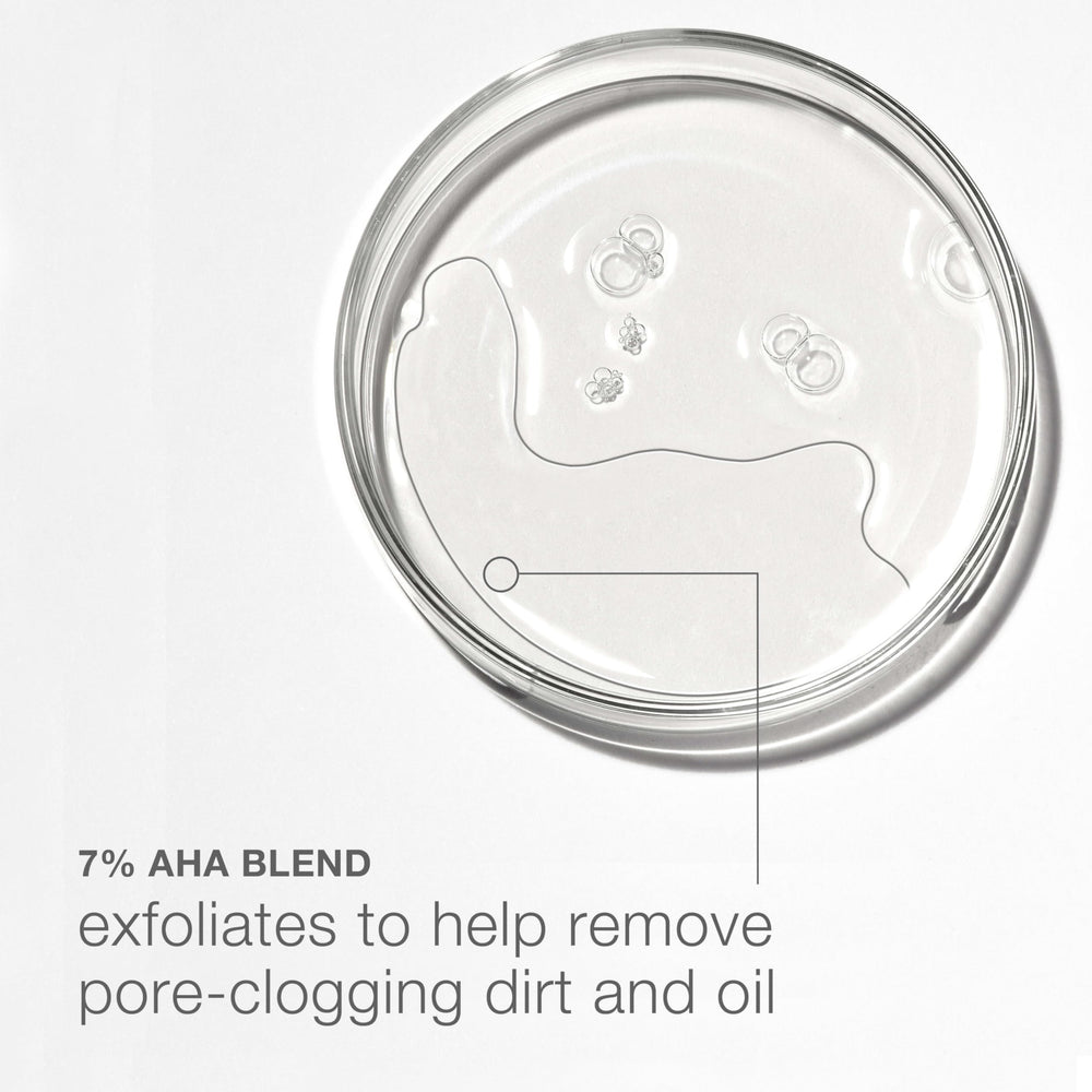 Neutrogena Stubborn Texture application shown on dry skin with cotton pad
