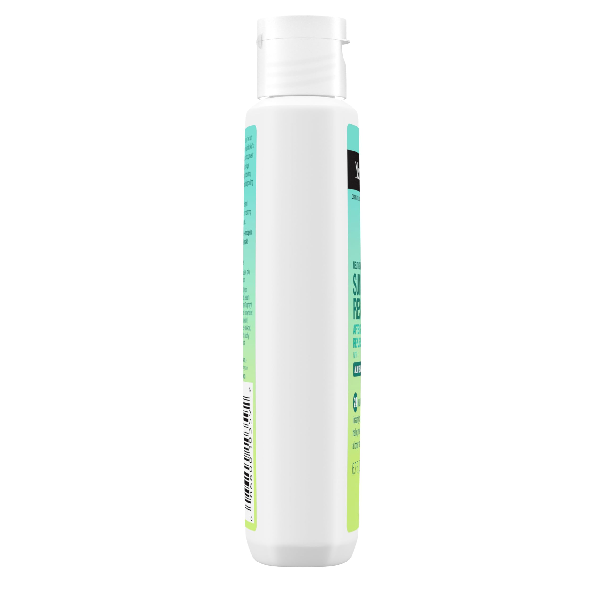 Neutrogena Sun Rescue After Sun Lotion pump-dispense in action for quick relief.
