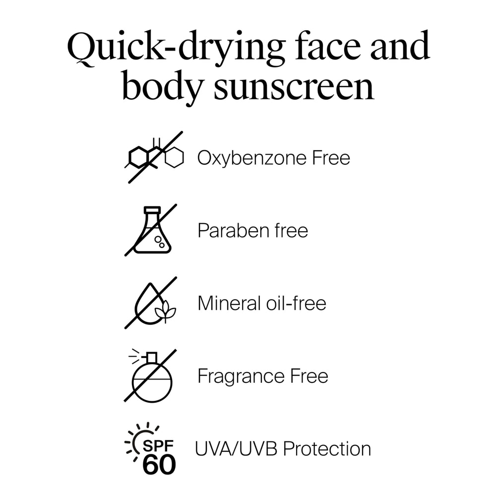 SPF 60+ label on Neutrogena sunscreen bottle for easy protection reference.