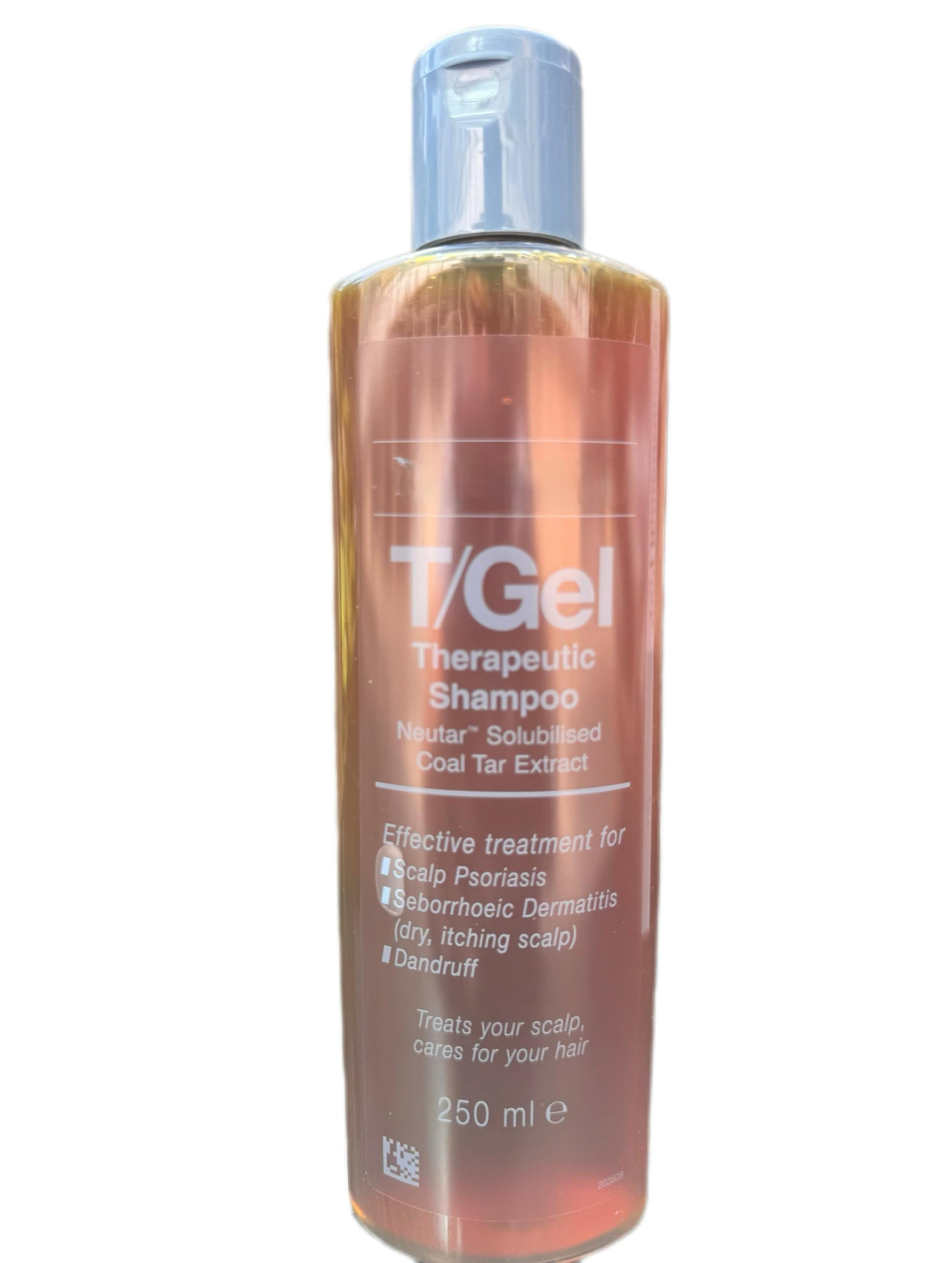 Neutrogena T-Gel therapeutic shampoo bottle ready for anti-dandruff cleansing