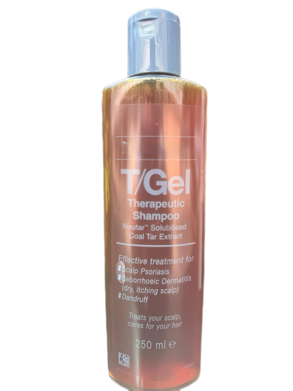 Neutrogena T-Gel therapeutic shampoo bottle ready for anti-dandruff cleansing