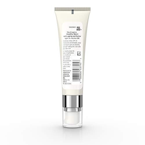 Neutrogena tinted moisturizer on mature skin for hydration and glow.