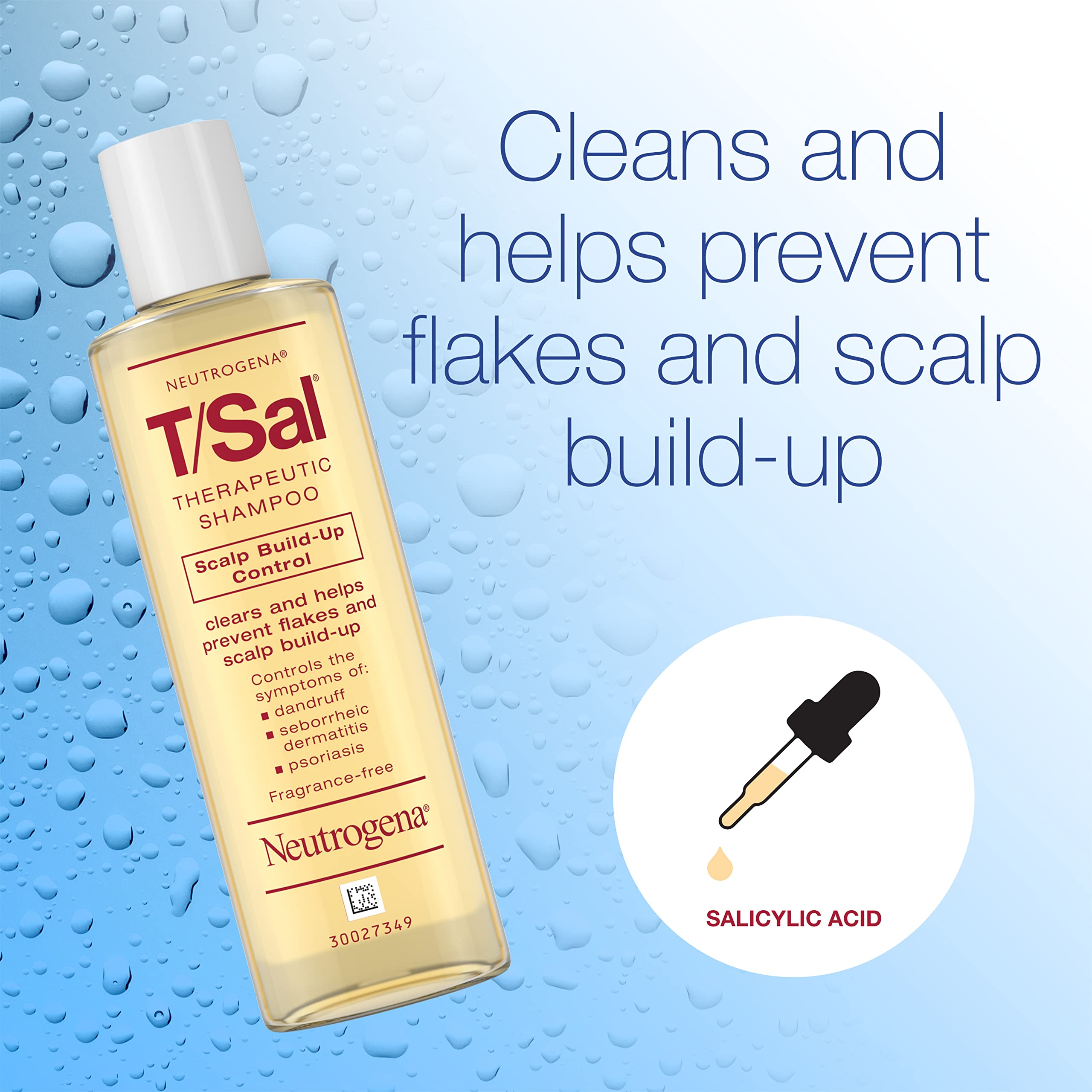 Neutrogena T/Sal bottle on bathroom shelf illustrating everyday routine compatibility