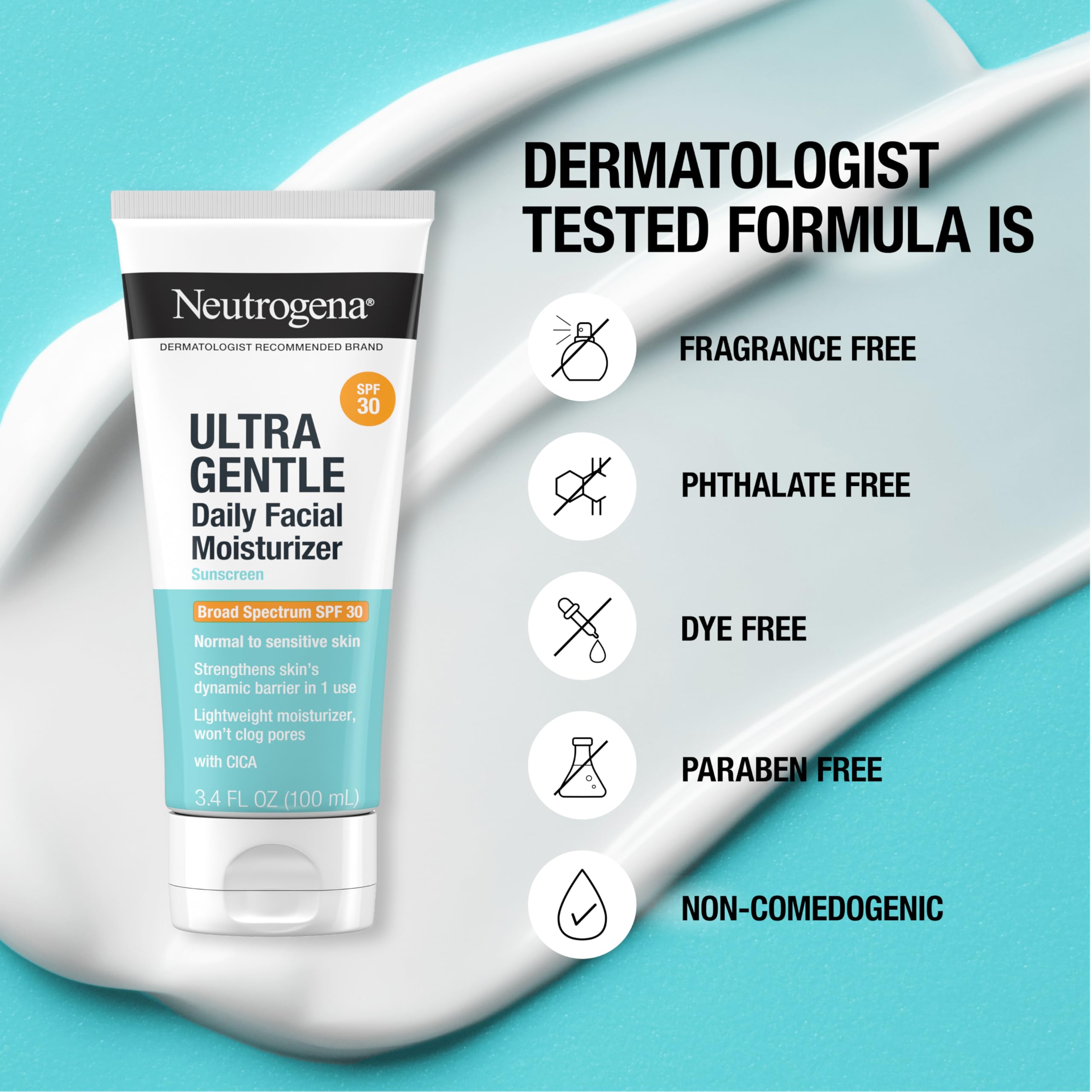 Concept image showing barrier support with Neutrogena Ultra Gentle daily use.