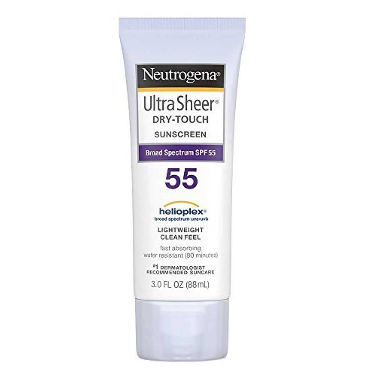Neutrogena Ultra Sheer Dry-Touch sunscreen bottle with a matte, non-greasy finish for daily protection.
