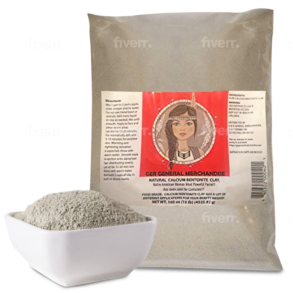 Nevada-origin calcium bentonite clay closeup reveals earthy texture and purity.