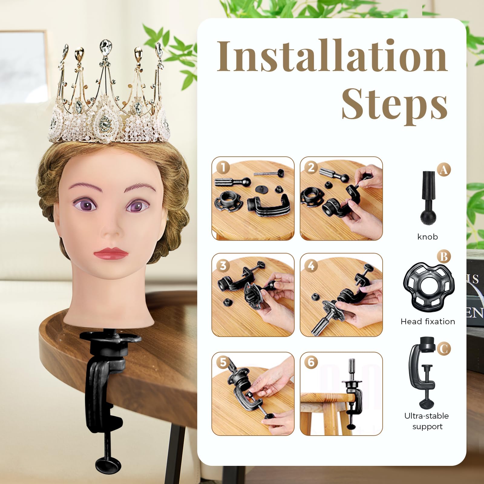 Neverland 28-inch mannequin head braiding practice for textured styles