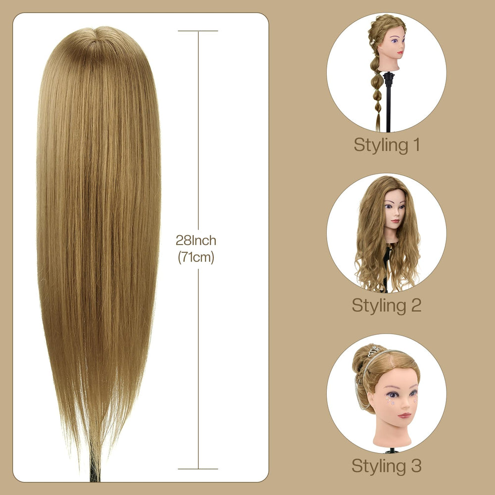 Neverland 28-inch mannequin head makeup-capable styling head for cosmetology education