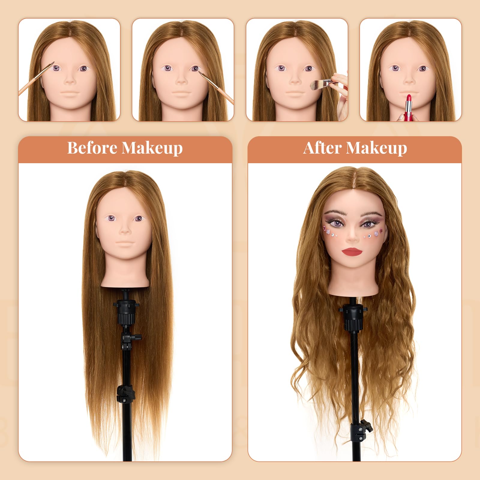 Neverland Beauty & Health braiding ready doll head for braiding and setting techniques