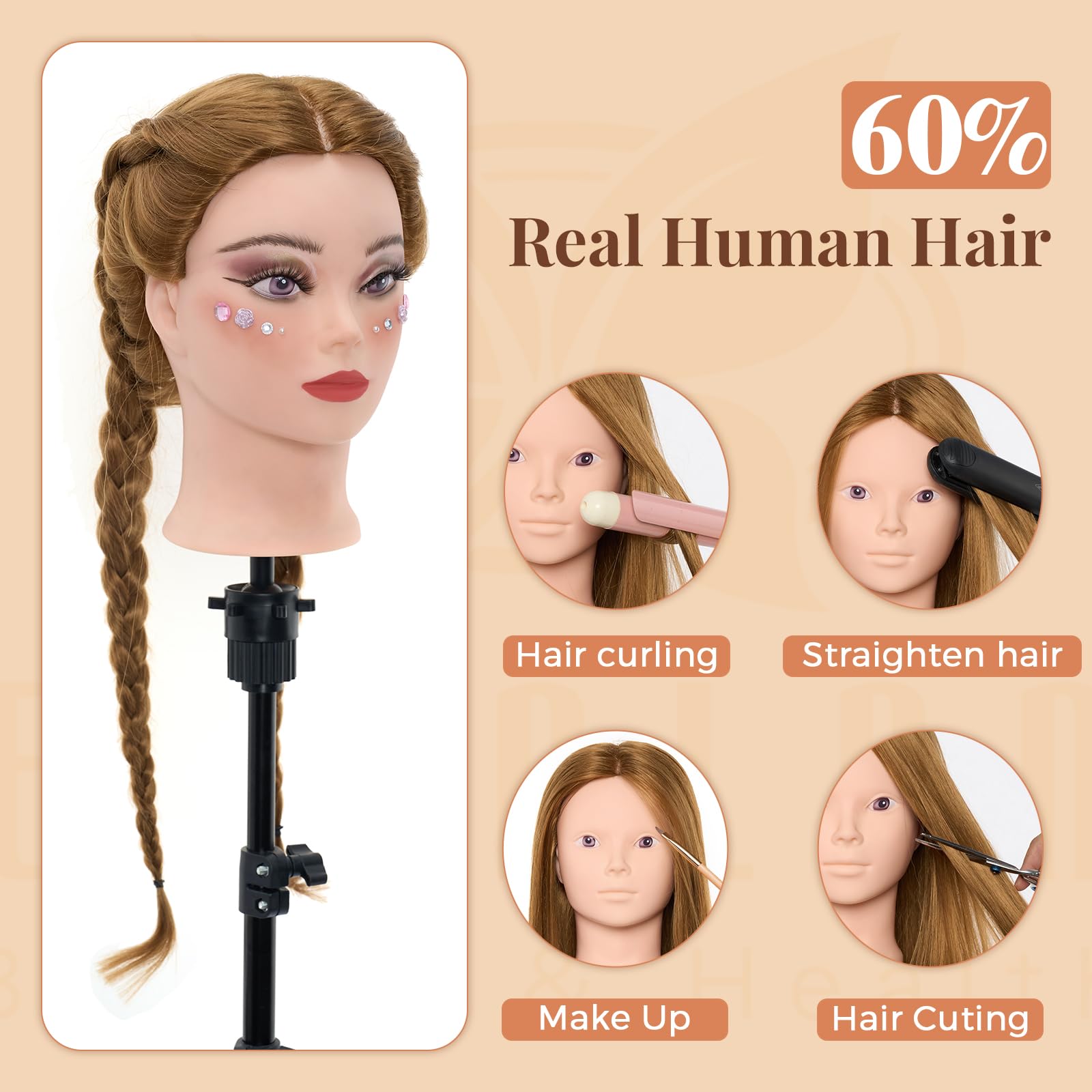 Neverland Beauty & Health 28 inch hair length display for versatile styling practice
