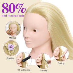 Neverland Beauty & Health real-hair head dense hair for fuller braids and realism