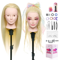Neverland Beauty & Health 28-inch mannequin head real hair for lifelike styling practice
