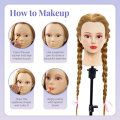 Neverland Beauty head with braiding and updo capabilities for versatile styling.