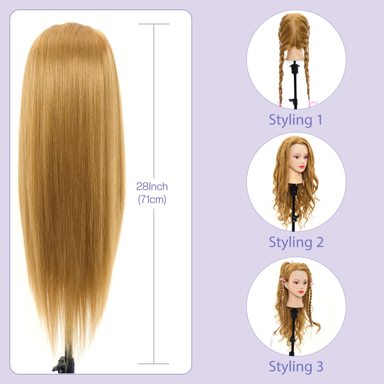 Neverland Beauty mannequin head designed for makeup practice with unpainted face.