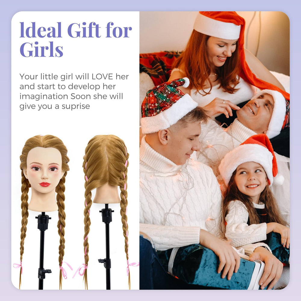 Neverland Beauty gift-ready mannequin head for aspiring stylists and learners.