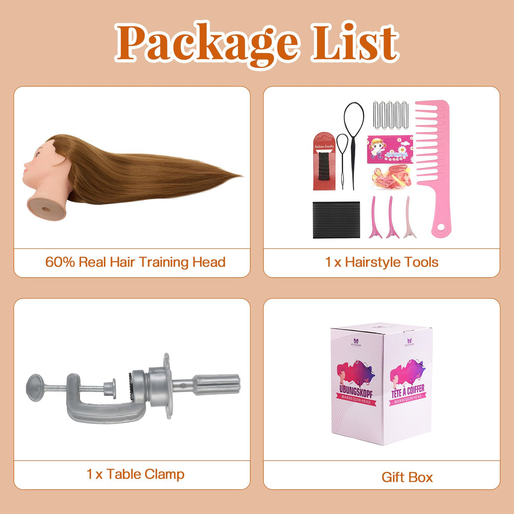 Neverland Beauty & Health mannequin head hair can be washed with warm water.