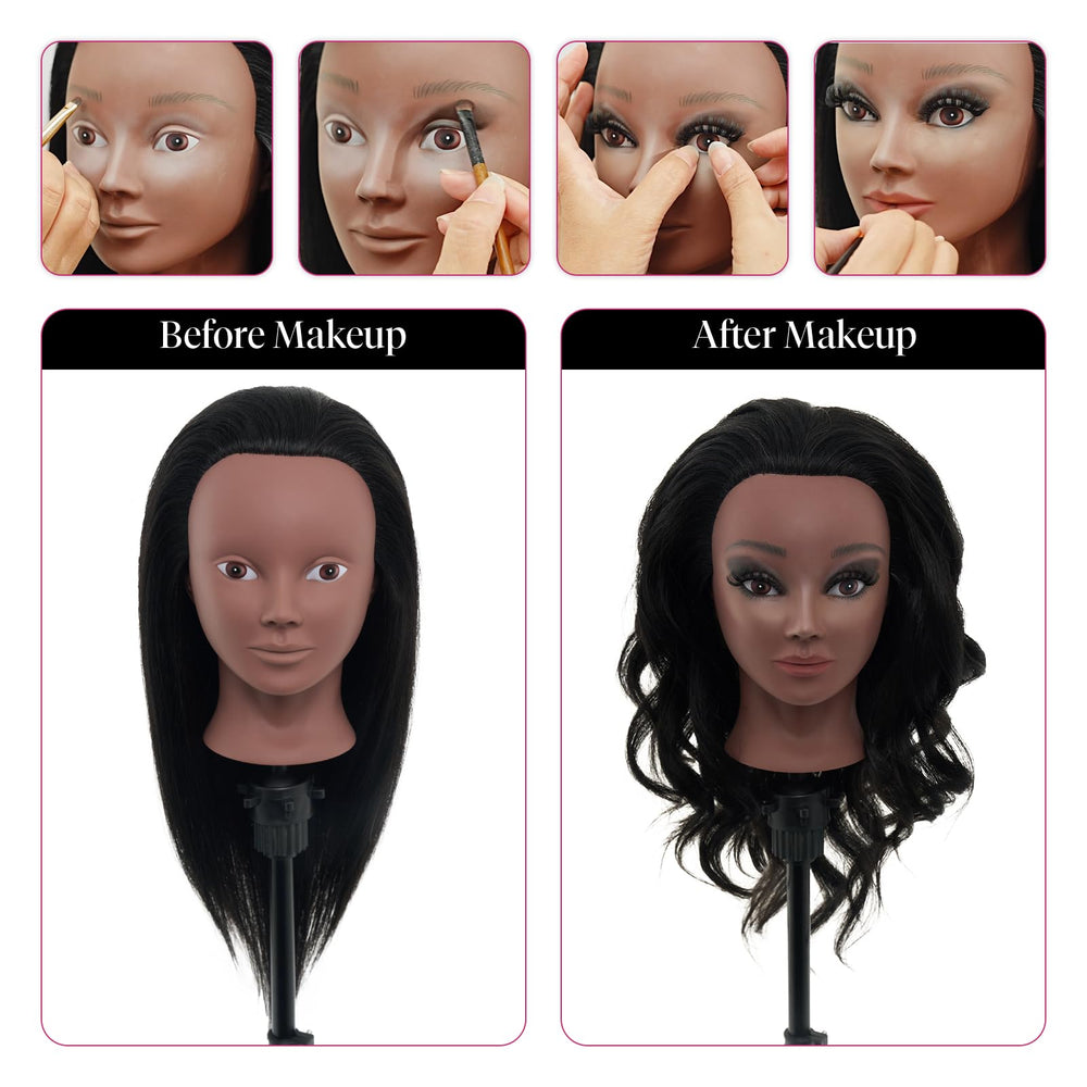 Neverland Head close-up real hair texture for lifelike styling practice