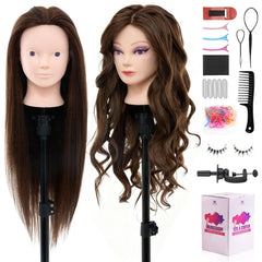Neverland mannequin head with 80% real hair for braiding practice