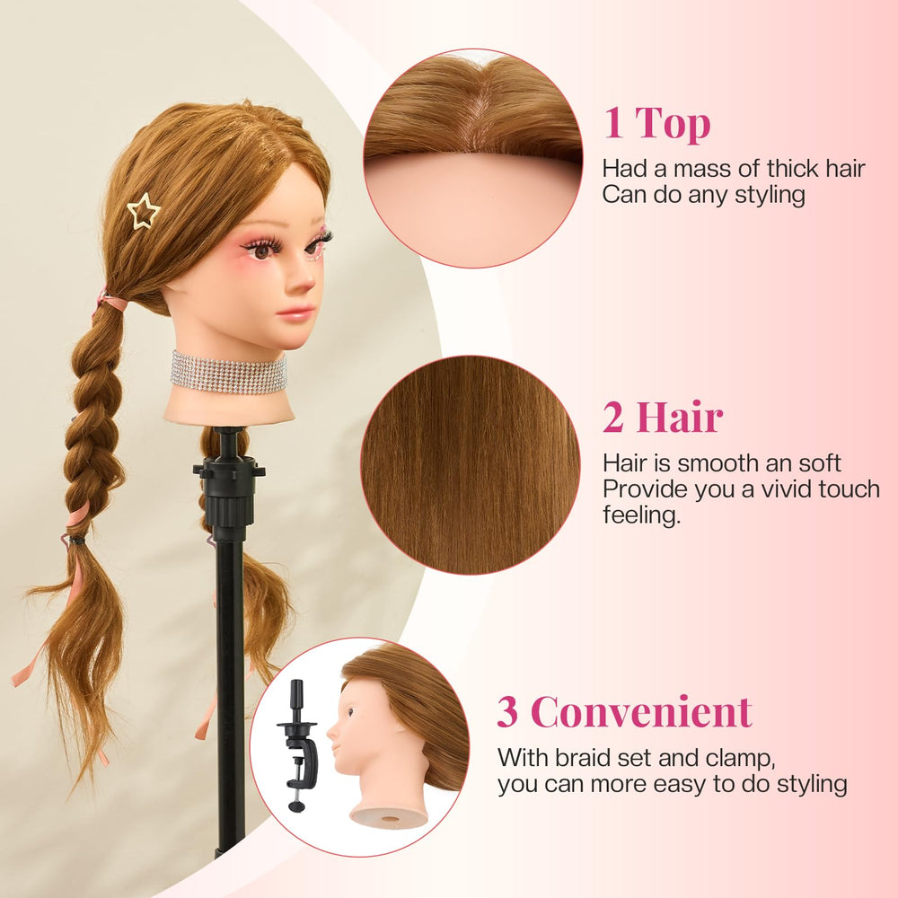 Neverland mannequin head accessories pack includes tools for complete practice sessions.