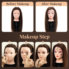 Neverland mannequin head ideal for braiding with realistic hair texture