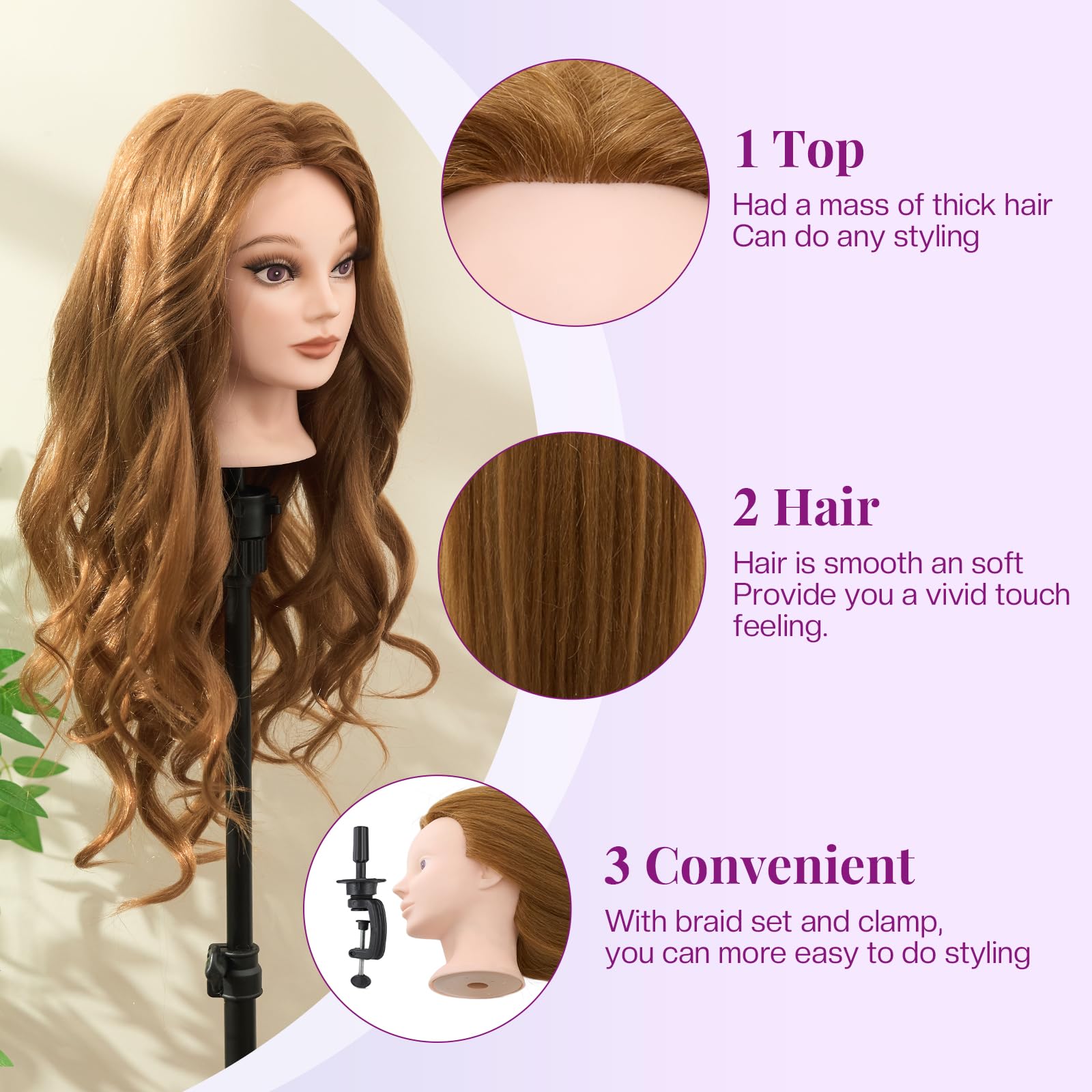 Neverland dual-use mannequin head for hair styling and makeup practice