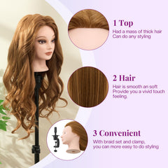 Neverland dual-use mannequin head for hair styling and makeup practice