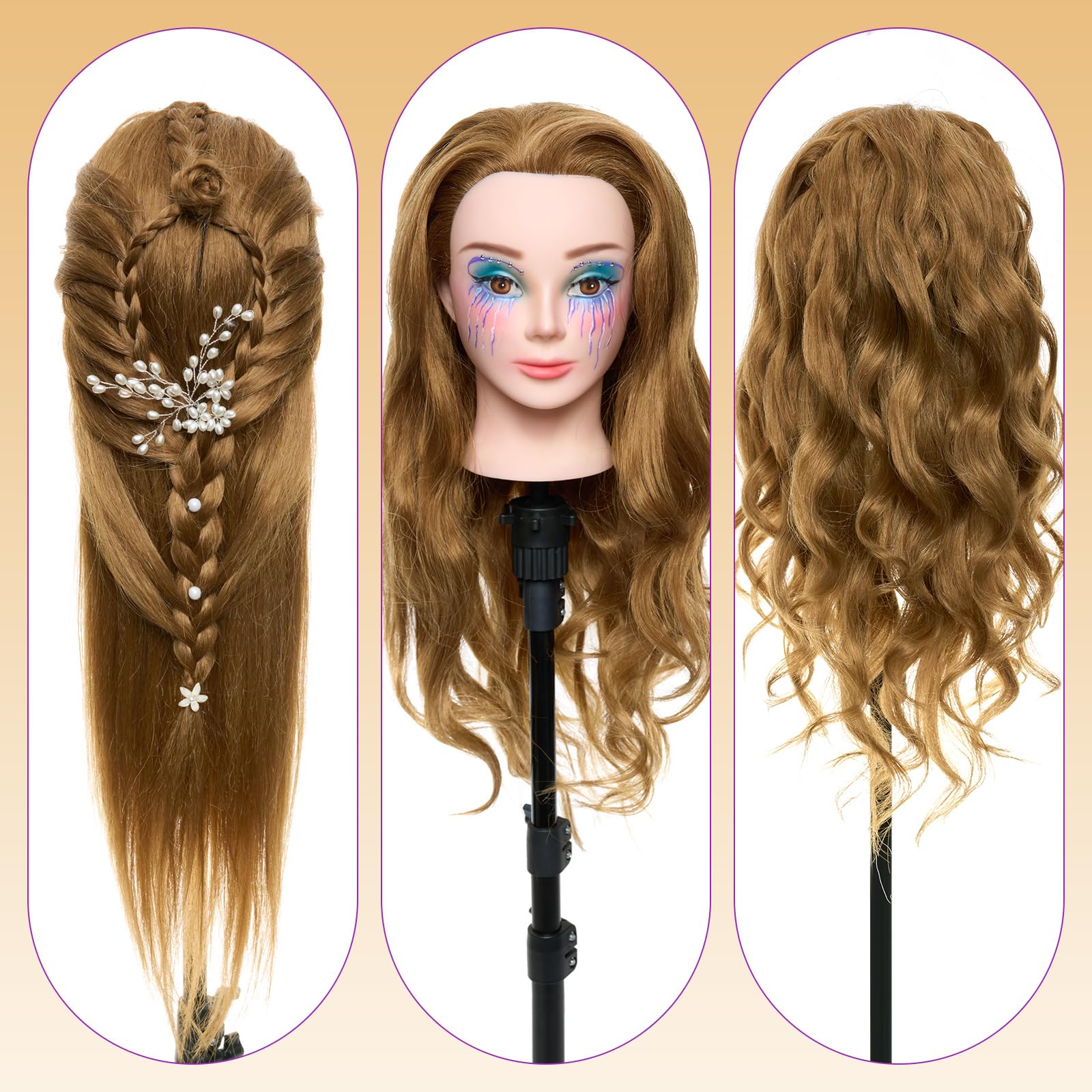 Neverland mannequin head hair accessories included expands styling options