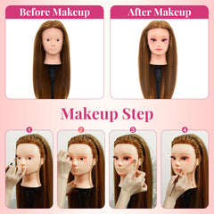 Neverland mannequin head closeup hair texture highlights softness and volume for braiding practice.