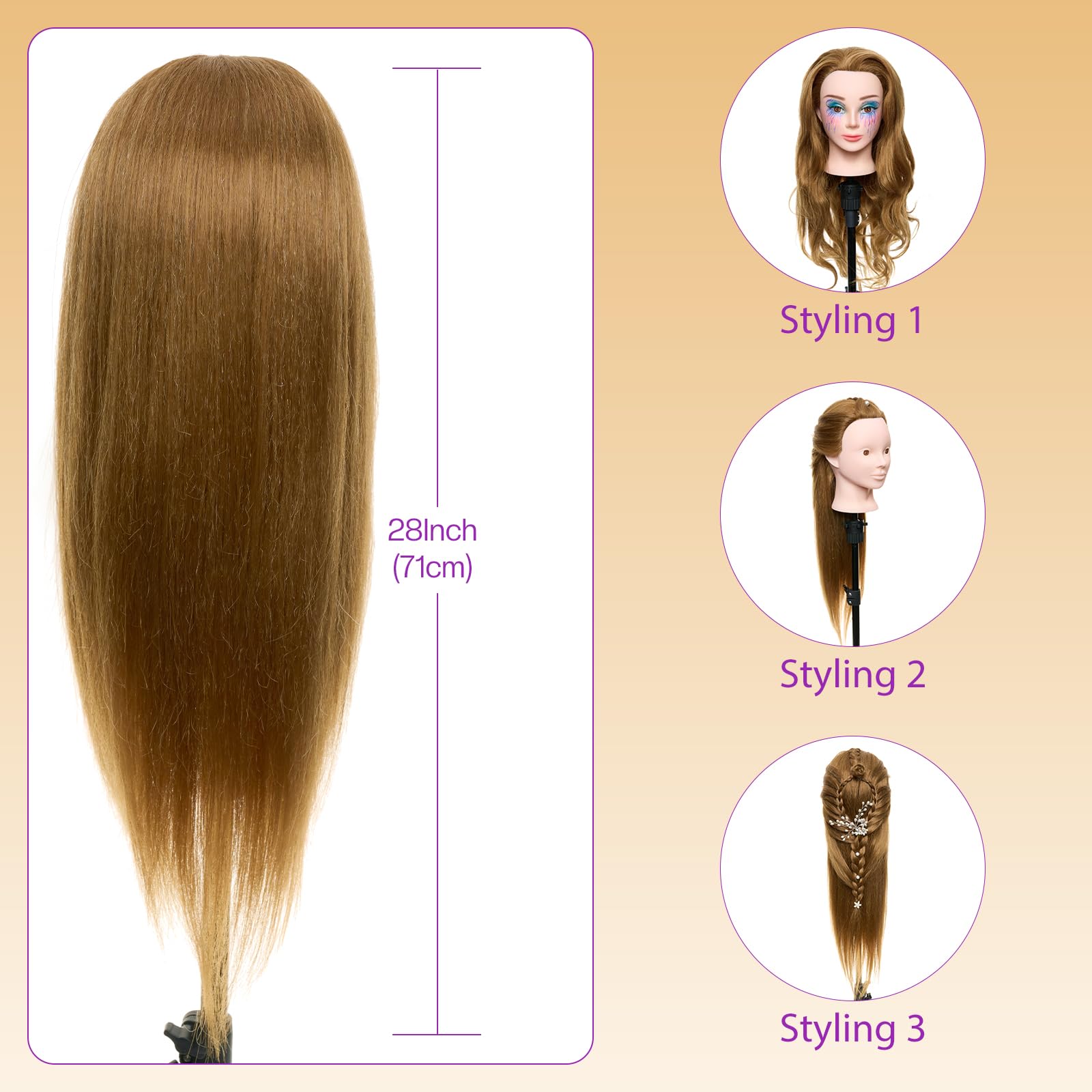 Neverland mannequin head hairstyling collection enables diverse looks