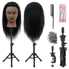 Neverland mannequin head real hair 14-16 inch for braiding practice