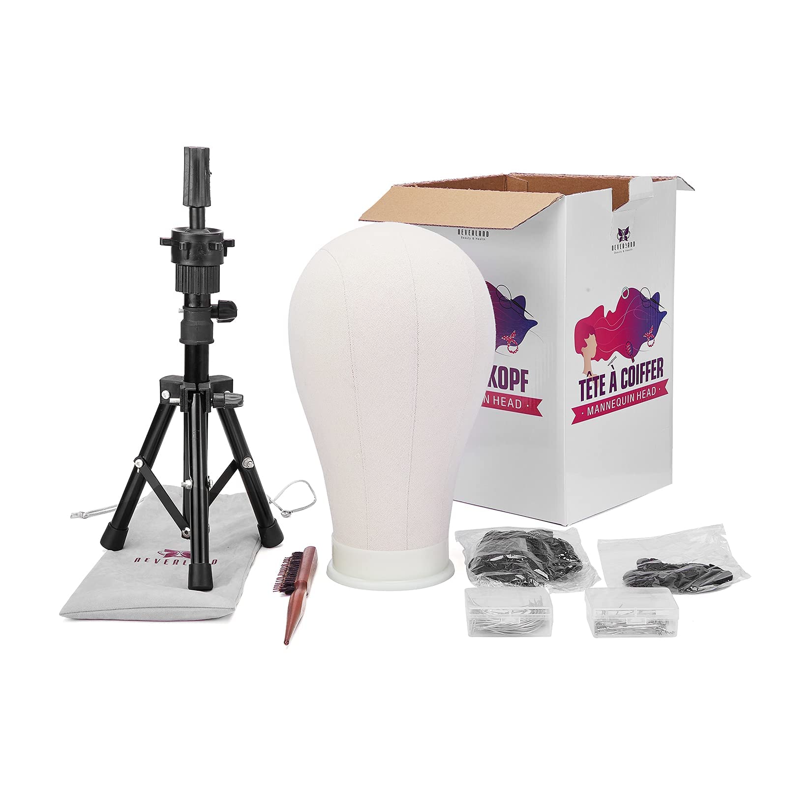 Neverland T-pin set supports precise pinning during wig construction